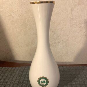 Vintage MSU MICHIGAN STATE UNIVERSITY Ceramic Bud Flower Vase 9" Tall RARE